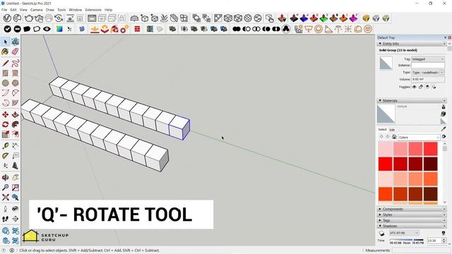 How to Array Copy in Sketchup 2021 | Array Copy | Sketchup Basics смотреть онлайн