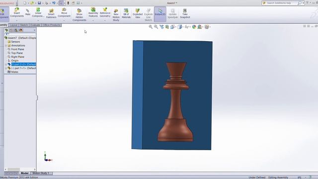 How to creat a cavity cut in a block using solidworks смотреть онлайн
