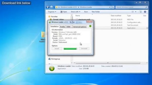 Windows 7 Activator Windows Loader v2 2 1 by Daz 2014