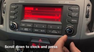 Kia Sportage Clock Time Settings