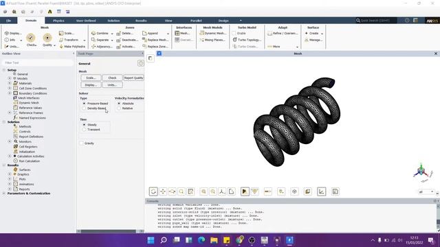 ANSYS FLUENT: HEAT TRANSFER HELICAL PIPE смотреть онлайн
