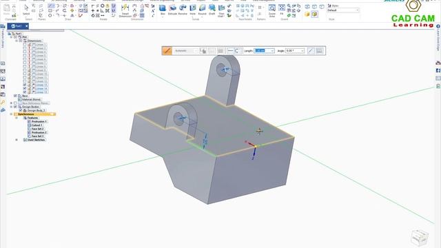 Solid Edge Tutorials #14 | Modeling | Move - Copy and Rotating faces смотреть онлайн