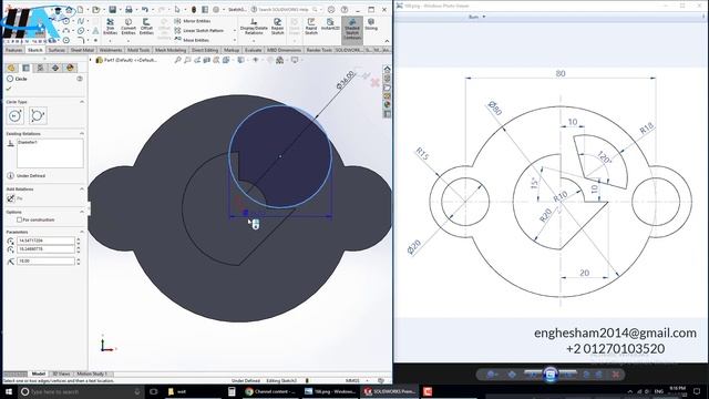 Solidworks Exercises || Exercise No. 166 || Eng Hesham Ahmed смотреть онлайн