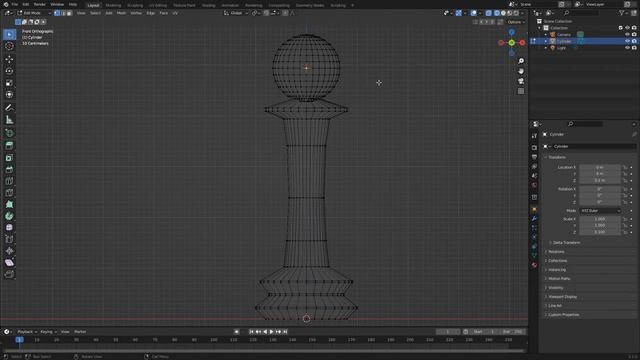 9. Blender programına giriş ders serisi - Blender 3.1 Edit mode ve extrude ile piyon tasarımı смотреть онлайн