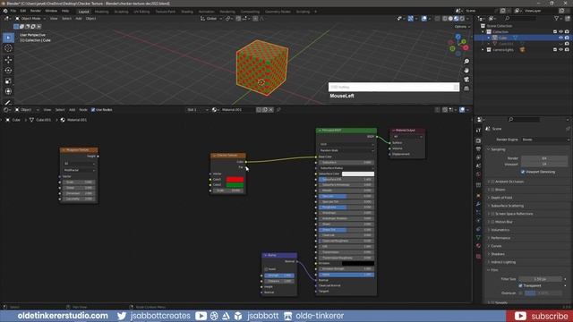 How To Use The Checker Texture Shader Node In Blender [3.3] | Materials & Textures