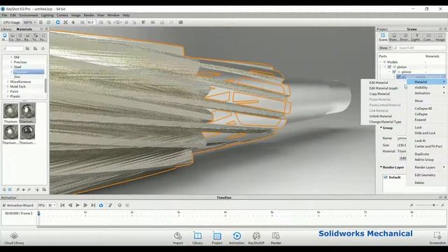 Keyshot Input Shaft #42 | Industrial design | |solidworks| |Mechanical | смотреть онлайн