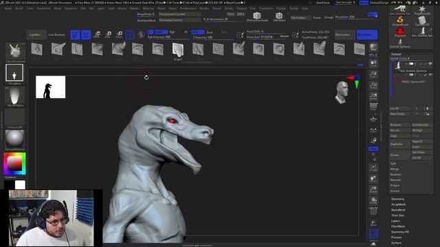 Zbrush Tutorial for Beginners | Sculpting Vampire Kobold Part 1 | Nexttut смотреть онлайн