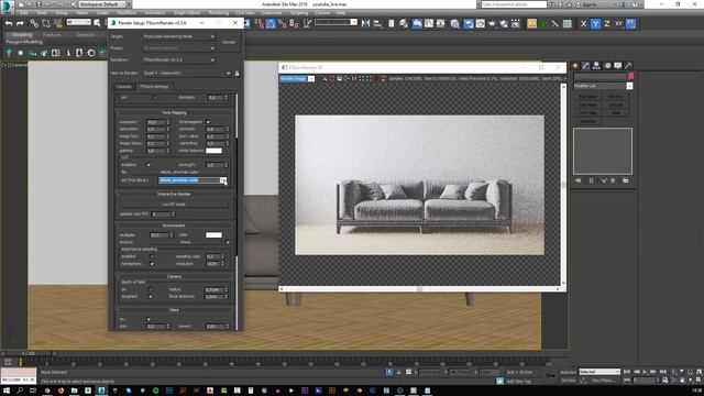3ds Max f-storm Interior Rendering Tutorial смотреть онлайн