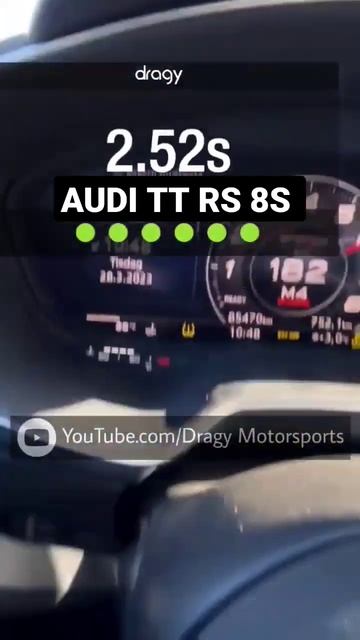 950 HP Audi TT RS 8S Dragy times from 100-200 Km/h. #dragy #dragytimes #acceleration смотреть онлайн