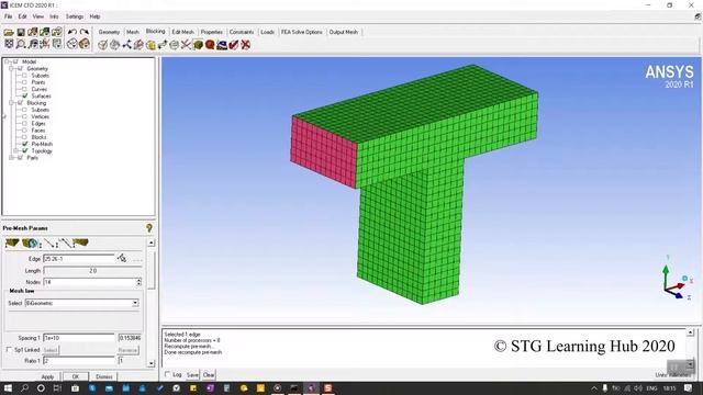 ANSYS ICEM CFD How To Make | Every Monday | 3D Structured Grid for T-Shape Channel смотреть онлайн
