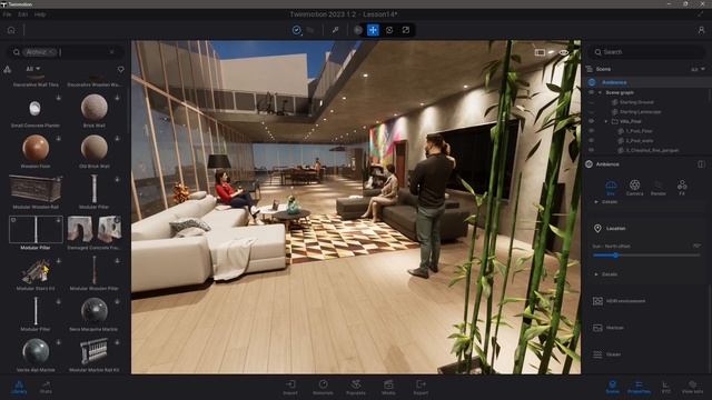 TWINMOTION - Lesson 16 - ArchViz, Architectural Render, Opacity, Transparency, Mirror, Glass, Water