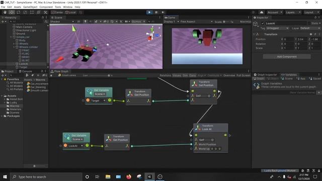 Unity Smooth Camera Follow Car Bolt Visual Script. смотреть онлайн