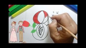 Bolalar uchun 8-mart rasmini oson chizish |Easy to draw March 8 picture for kids | 容易為孩子畫 3 月 8 日的圖