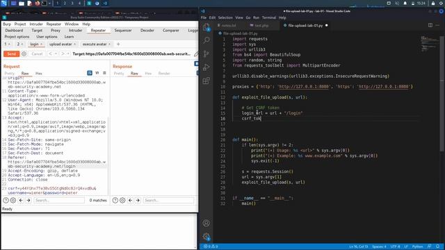 Lab #1 Remote code execution via web shell upload смотреть онлайн