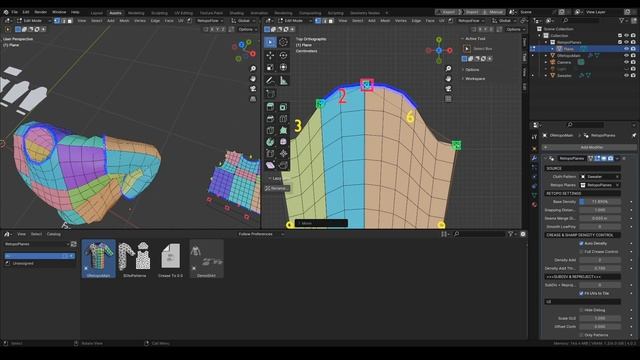 RETOPO PLANES - UV Based Retopology For Clothes