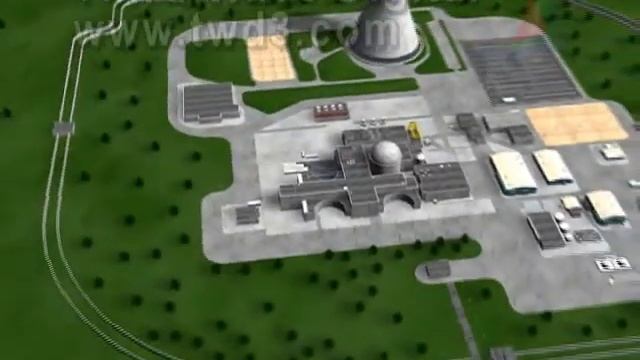 Third Wave Digital's Nuclear Plant Aerial 3D Model Animation (Video #1) смотреть онлайн