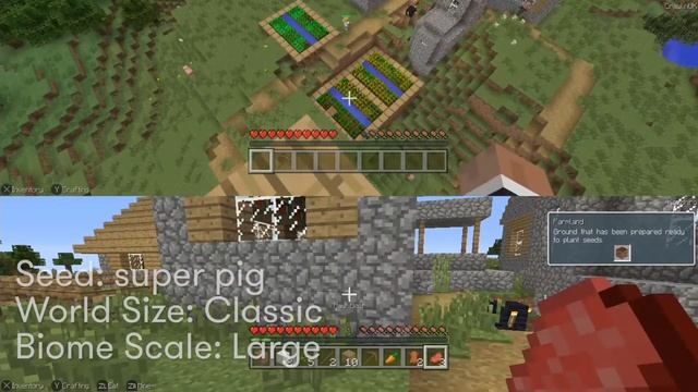 3 VILLAGE SEEDS and a WOODLAND MANSION for Minecraft on the Nintendo Switch смотреть онлайн