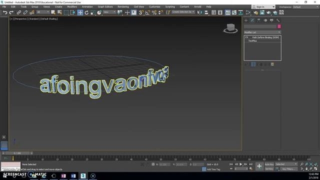 3DS Max: Arc Text-Path Deform смотреть онлайн