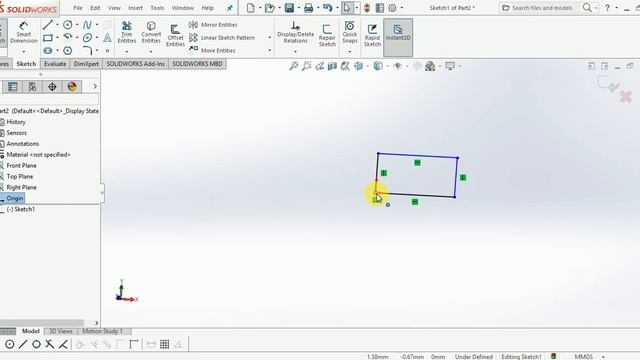 SolidWorks Tutorial 5: Sketch Mouse Orientation, Normal To, Standard Oreintation смотреть онлайн