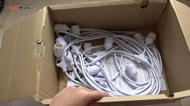 SUNTHIN 2-Pack 48ft Dimmable White Outdoor String Lights Unboxing смотреть онлайн
