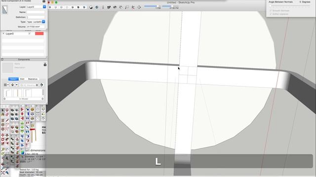 How to draw IKEA FOROSTA stool on SketchUp смотреть онлайн