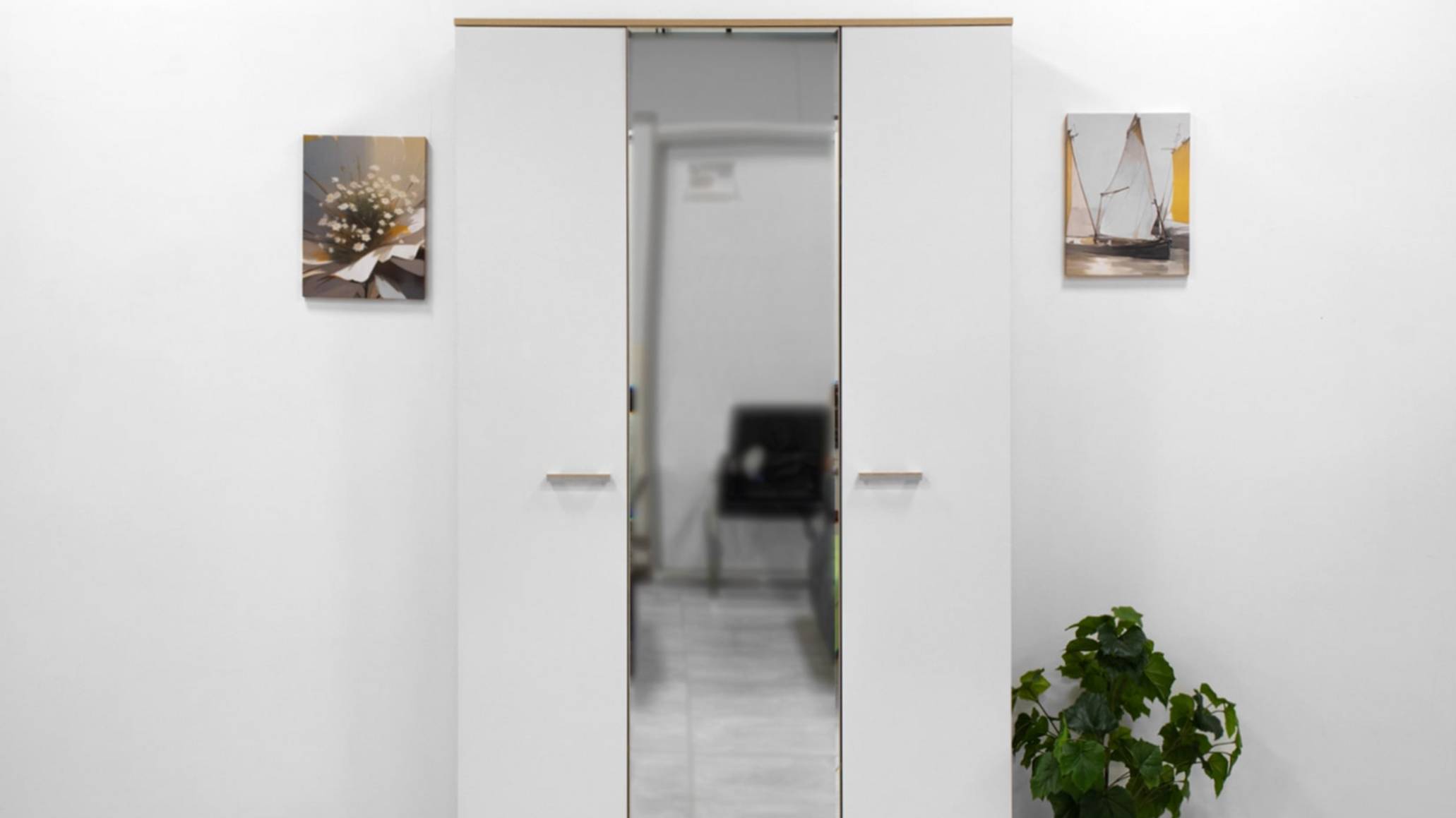 Италия ШК-1300 Шкаф Дуб сонома Белый глянец.ШКАФ39 смотреть онлайн