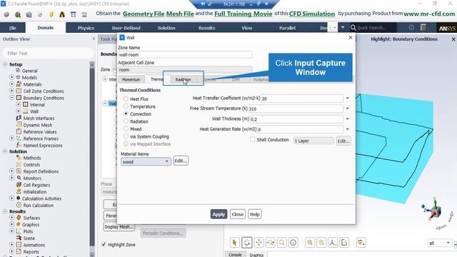 ANSYS FLUENT TRAINING : Air Conditioning of a Room with Balcony by Solar Radiation смотреть онлайн