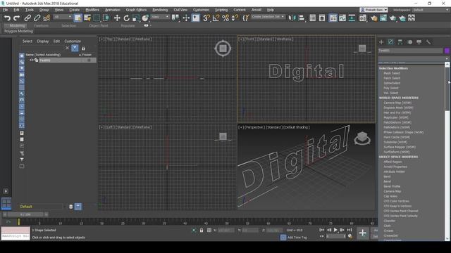 How to create a 3D Text object using 3D Studio Max смотреть онлайн