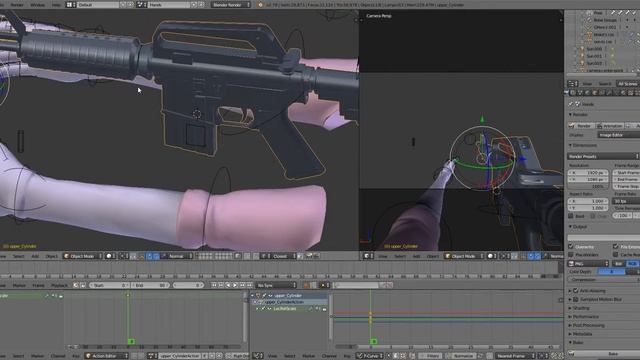 How to rig with IK model hands.(Basic Blender FPS Animation)(very outdated) смотреть онлайн