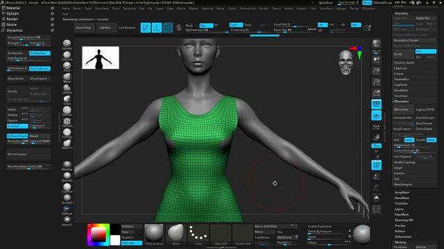 zbrush quick clothes tutorial using Dynamics | FAST смотреть онлайн