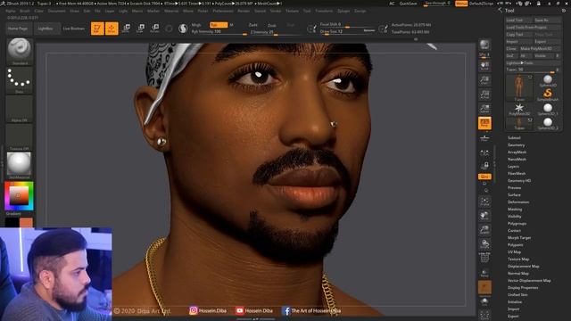 Polypaint in Zbrush - Part 1 by Hossein Diba смотреть онлайн