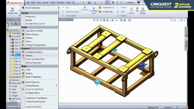 Bounding Box 2 Minute Tuesday - What's New in SolidWorks 2013 by Cimquest смотреть онлайн