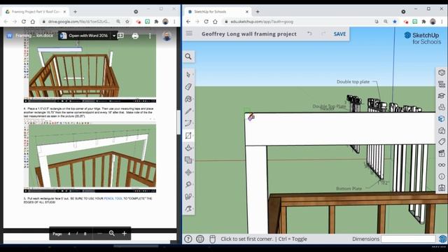 How to Draw Roof Framing for a Small Shed in Google SketchUp Part 1 смотреть онлайн