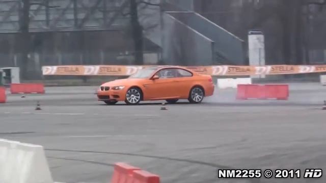 Orange BMW M3 drift! смотреть онлайн