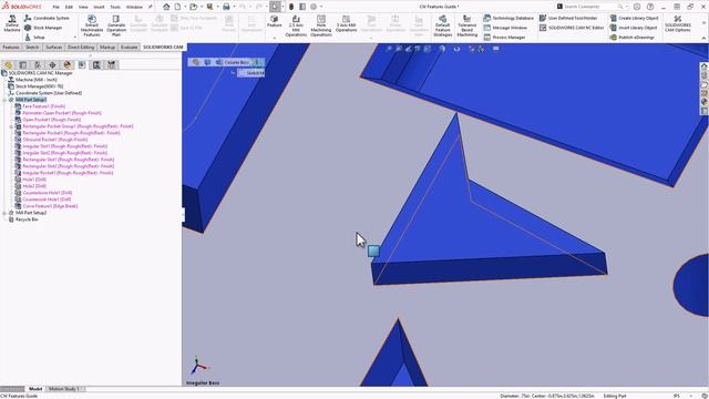 Understanding Features In SolidWorks CAM And CAMWorks