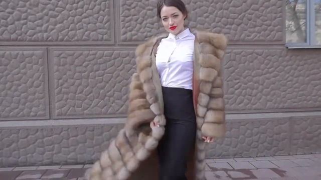 шуба из куницы с капюшоном. Модель №8 смотреть онлайн