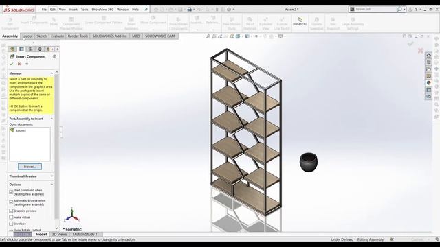 ASSEMBLY & REVIEW RAK BUNGA PARTISI RUANGAN | FLOWER RACK DESIGN | Solidworks tutorial | #DALLEIDE смотреть онлайн