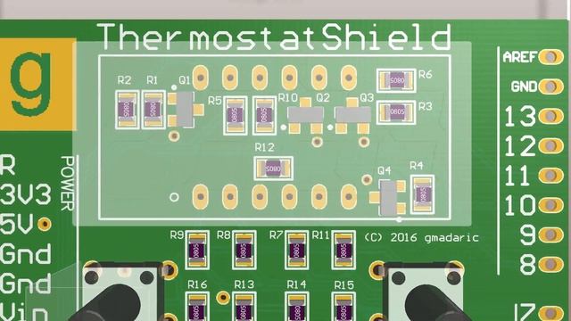 Arduino ThermostatShield Altium 3D Video смотреть онлайн