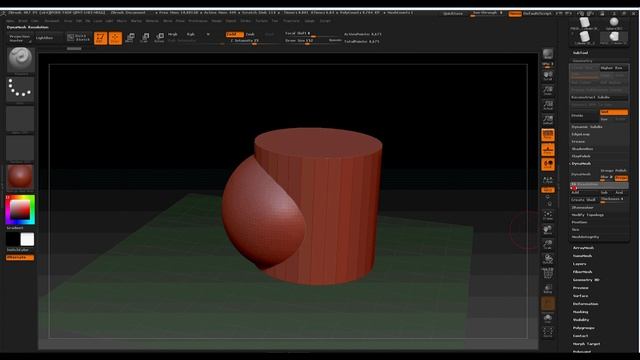 Appending, merging and boolean objects in Zbrush смотреть онлайн