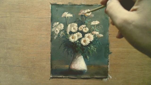 Oil Painting White Flowers With Yasser Fayad ياسر فياض