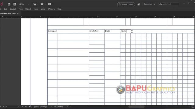 Learn to Design Complex Table In Adobe InDesign : Project Cricket Scorecard Class смотреть онлайн