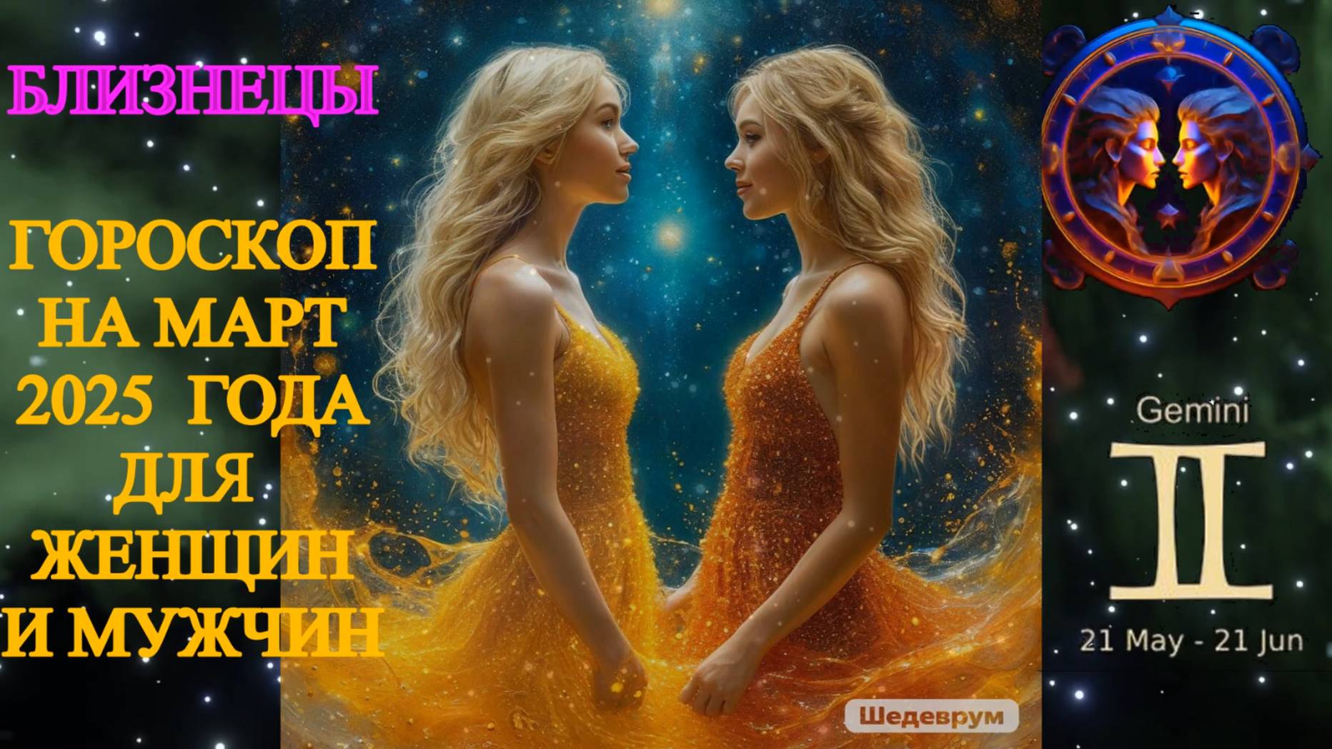 Близнецы. Гороскоп на март 2025 года для женщин и мужчин. смотреть онлайн