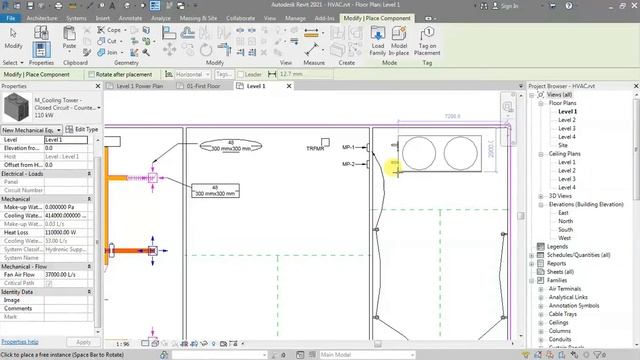 7.9 Creating Circuits of Mechanical Equipment - Revit MEP 2021- Hindi смотреть онлайн