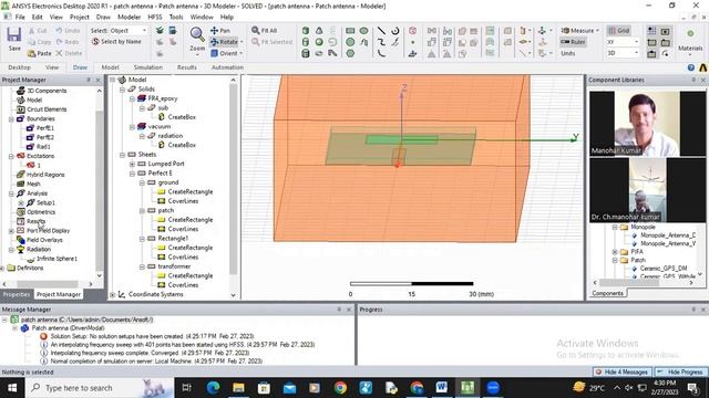 Patch Antenna Design using HFSS (part-2) смотреть онлайн