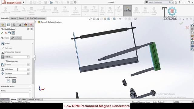 How to Limit motion of parts in solidworks by limit distance mate in SolidWorks смотреть онлайн