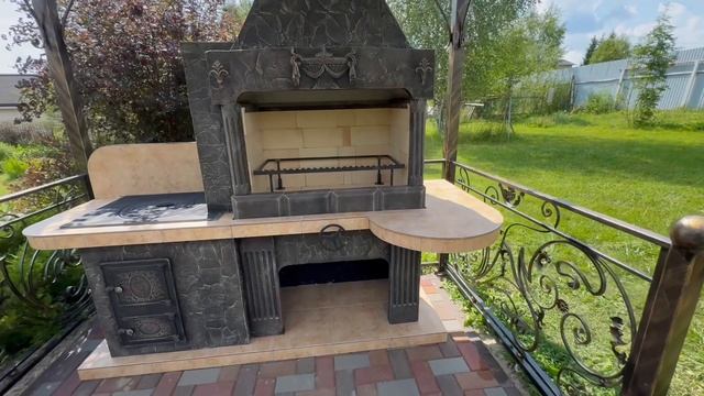 Мангальный барбекю комплекс из камня смотреть онлайн