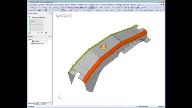 CimatronE 9 CAD/CAM - Modellazione - Rimuovi ed estendi su oggetto aperto смотреть онлайн
