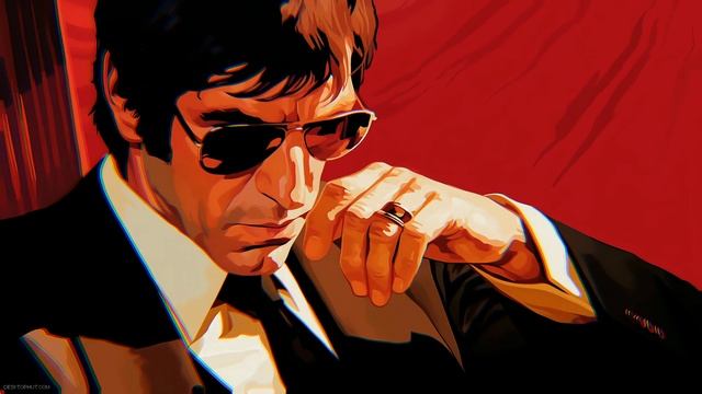 Роберт Де Ниро | Scarface Tony Montana Red Art - Живые Обои смотреть онлайн