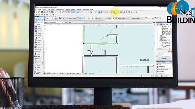 Comment faire un Réaménagement avec ARCHICAD 19 (Rez De Chaussée) смотреть онлайн