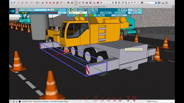 Crane Set-up Animation Tutorial Using Sketchup смотреть онлайн
